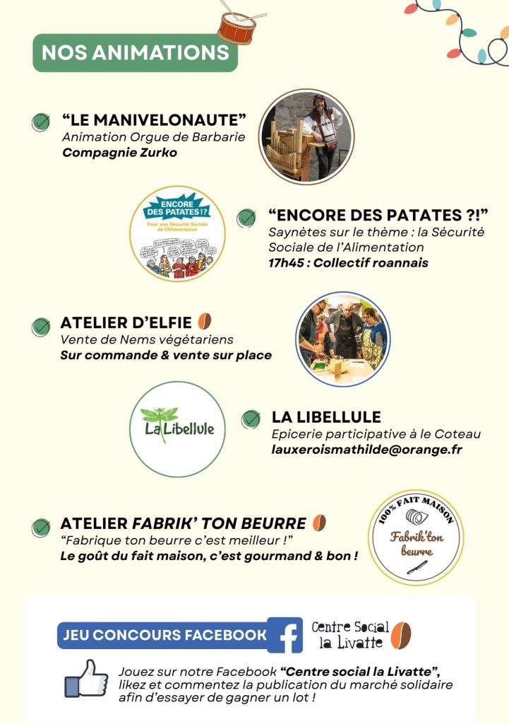 Animations au marché solidaire